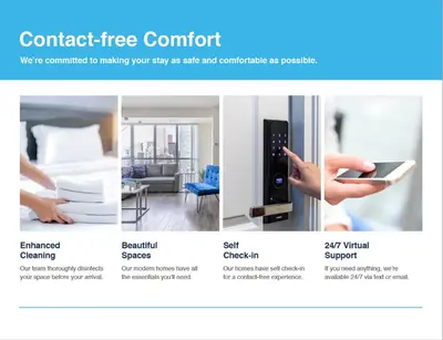 a screenshot of a hotel room with a person holding a tablet at Peaceful 1 King BR Apartment w Hot Tub & Pool in Orlando