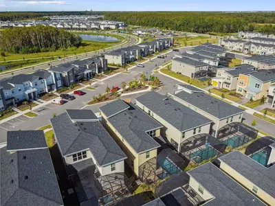 an aerial view of a residential suburb at Spacious Orlando Stay near Disney in Kissimmee