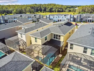 an aerial view of a row of houses at Spacious Orlando Stay near Disney in Kissimmee