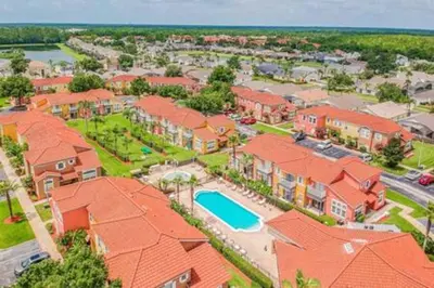 an aerial view of a home with orange roofs at Family Villa near Disney – 15 Min in Kissimmee