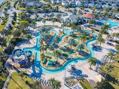 an overhead view of a water park at a resort at 4731#308- 3BR Condo 10min Disney 2 WaterParks in Kissimmee
