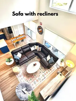 an overhead view of a living room with a couch at Disney Pixie Dust Villa in Kissimmee