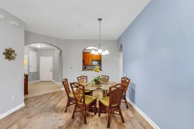 a dining room with a table and chairs at Conservation View Updated WOW in Orlando