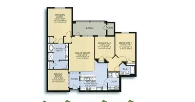 a floor plan of a house at Direct Lake Front View Luxury in Orlando