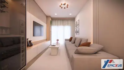 a living room with a couch and a tv at The Epic San Jose Paradiso Grande Orlando Florida in Orlando