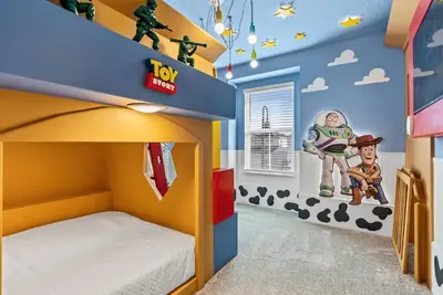 a childs room with a toy story bedroom at Brand New 05 Bedrooms At Windsor Cay in Orlando