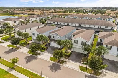 an aerial view of a residential neighborhood with houses at Lavish Villa W Private Pool And Spa And Free Resort in Orlando