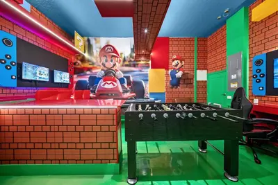 a lego restaurant with a toy kitchen with a grill at Brand NEW 5 BRD At Paradiso Grande Near Sea World in Orlando