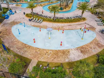 an overhead view of a large swimming pool at a resort at C4731-203-Storey Lake Resort Near Disney-Universal in Kissimmee