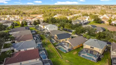 an aerial view of a residential suburb at Emerald Island Disney Villa with Pool & Spa in Kissimmee