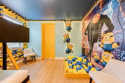 a childs room with a large painting on the wall at ECR7609 - 6B Enchanted Vacation Home @Encore in Orlando