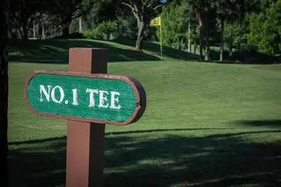 a sign that says no tree on a golf course at Hyatt Regency Grand Cypress Resort - Free Shuttle to Theme Parks! in Orlando