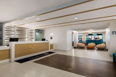 a lobby of a hospital with pumpkins on display at Sonesta ES Suites Orlando International Drive in Orlando