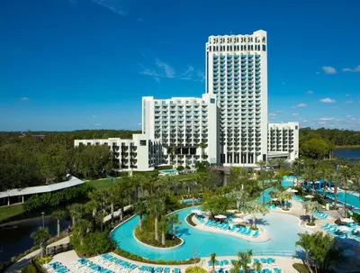 an aerial view of the mgm grand hotel and casino at Hilton Orlando Buena Vista Palace - Disney Springs Area in Orlando