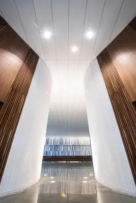 a view of a building from inside a building at Universal's Aventura Hotel in Orlando