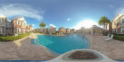a rendering of a swimming pool in a villa at Summerville Vacation Resort in Orlando
