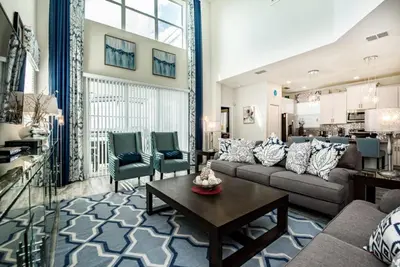 a living room with a couch and a table at King Castle Villa #230920 in Kissimmee