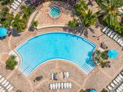 an overhead view of a swimming pool at a resort at Spring Lakeview Condo in Orlando