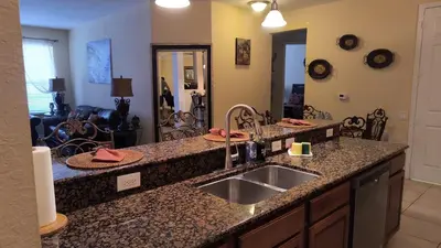 a kitchen with a sink and a counter top at Executive 3 Bedroom Villa at Universal,Convention Center, Vista Cay in Orlando