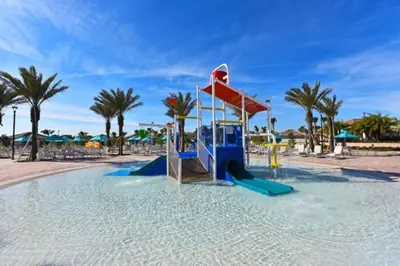a playground in the water at a beach at DWS Vacation Villas in Orlando