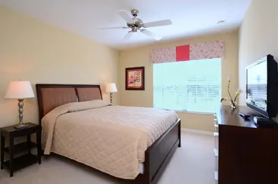 a bedroom with a bed and a ceiling fan at Close To Clubhouse, Bbq, Wifi-3001Ppr in Kissimmee