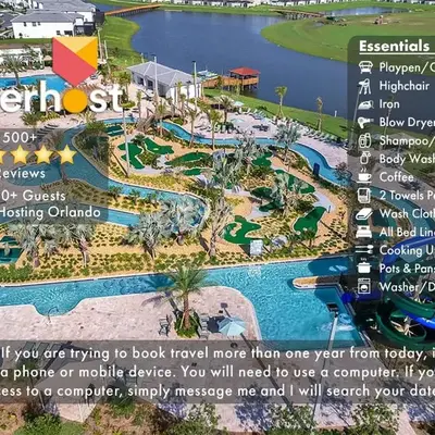 B - New 4 Bedroom Home - 5 Miles to Disney - Free Water Park - Private Pool