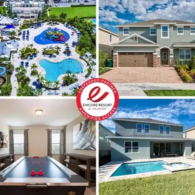 Lovely Home With Private Pool And Air Hockey Table Near Disney With Waterpark & Resort Access At Encore Resort - 7467Mr