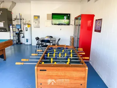 a room with a foosball table in a gym at Affordable Luxury Home Near Walt Disney World - Sunshine Villa at Glenbrook Resort, Orlando, Florida in Orlando