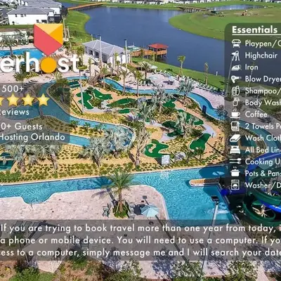 I - New 4 Bedroom Home - 5 Miles to Disney - Free Water Park - Private Pool