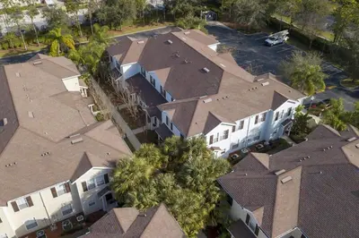 an overhead view of a group of houses at 2956 Lucaya Village - Gorgeous Four Bed Condo Close to Disney Area in Kissimmee