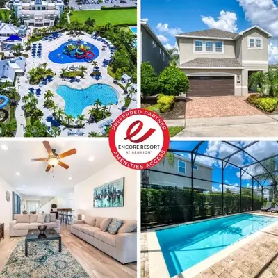 Elegant Home Near Disney With Private Pool And Waterpark & Resort Access At Encore Resorts Reunion - 430La