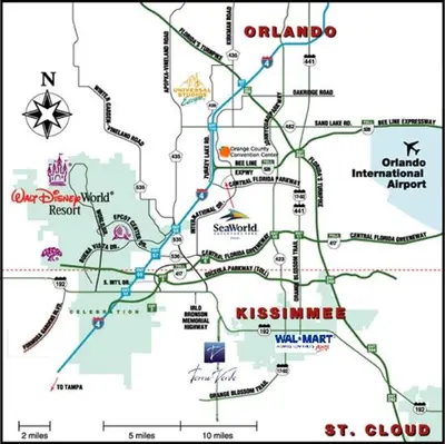 a map of the city of austin and the interstate at Bella Vidatown Home With Full Size Pool! Townhouse in Kissimmee