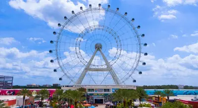 a ferris wheel at a theme park at Clarion Inn Orlando International Drive - ICON Park in Orlando