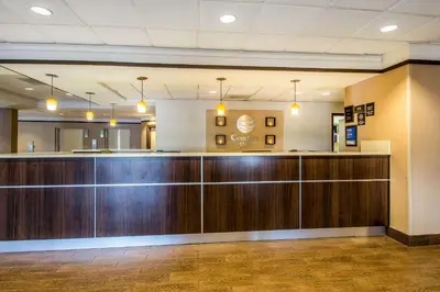 a waiting room with a bar in a hospital at The Adventure Hotel by the Parks in Orlando