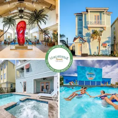 Tranquil Ocean Blue Cottage Near Disney With Private Pool & Margaritaville Resort & Island H20 Waterpark Access - 3000Ph