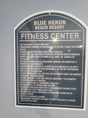a sign for a blue iron fitness center at Lakeview Condo Hotel near Disney in Orlando