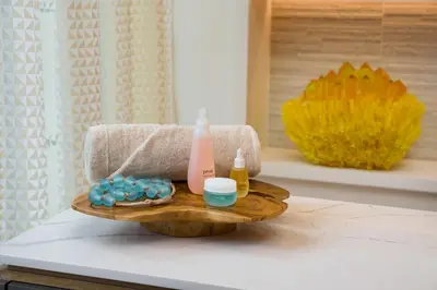 a tray with a bottle and cookies on a counter at The Alfond Inn in Orlando