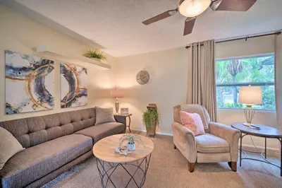 a living room with a couch and a table at Pet-Friendly Apopka Home 30 Mi to WDW! in Orlando