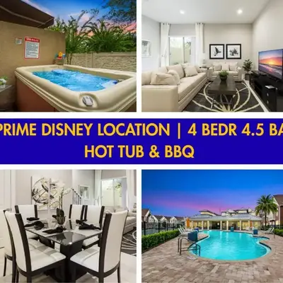 5min Disney Lovely Villa Hot tub 130