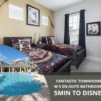 Beautiful Family Villa Patio area with BBQ 5min Disney