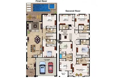 a floor plan of a house at 520-IBRAHIM · 520 - 8BD Home PoolSpa - MovieGame room in Orlando