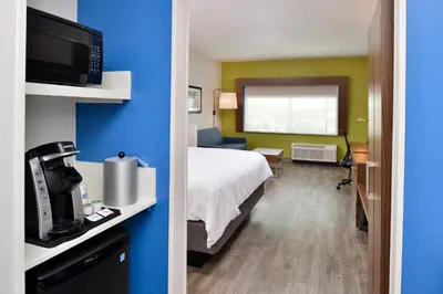 a hotel room with a bed and a television at Holiday Inn Express Orlando - South Park by IHG in Orlando