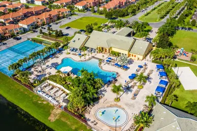 an aerial view of the pool at the resort at Spetacular TownHome With Private Pool close to Disney 8919PP in Kissimmee