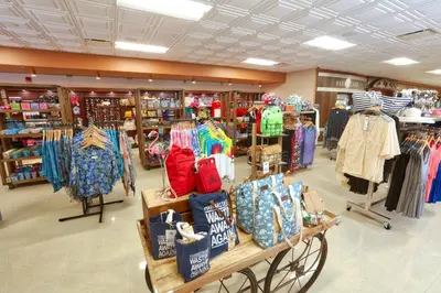 a clothing store with a cart in the middle at Westgate Lakes Resort and Spa in Orlando