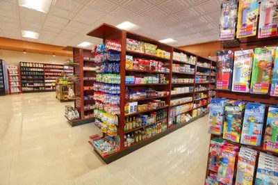 a store aisle with a lot of products on display at Westgate Lakes Resort and Spa in Orlando