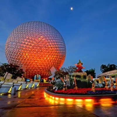a large ball in front of a large building at Orlando Vacation Home Near Disney in Kissimmee