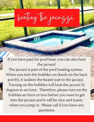 a sign that reads feeding the fenced in swimming pool at Happiest House on Earth near Disney World 9 Bedroom, Pool, Theater, Gameroom, Mickey Bunk room with Twisty Slide in Storey Lake in Kissimmee