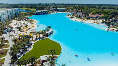 an aerial view of the pool at the resort at Evermore Orlando Resort in Orlando