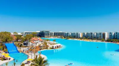 an aerial view of the pool at a resort at Evermore Orlando Resort in Orlando