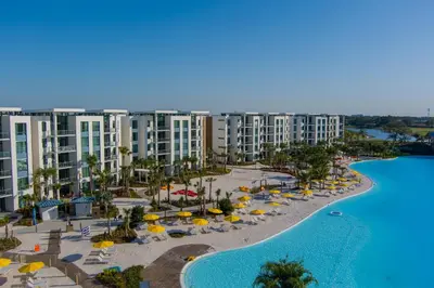 an aerial view of a resort with a pool at Evermore Orlando Resort in Orlando